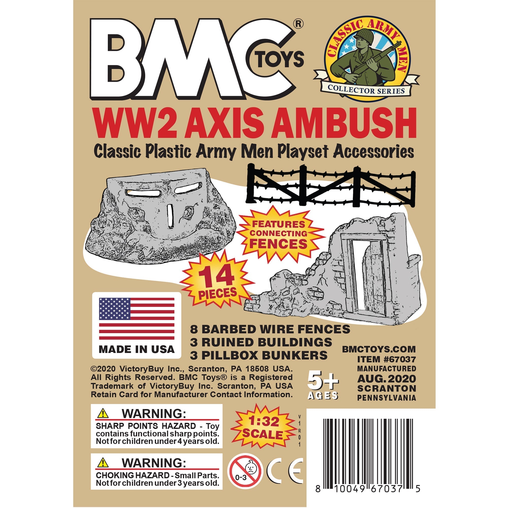BMC Classic Marx Battleground Tan Plastic Army Men Playset