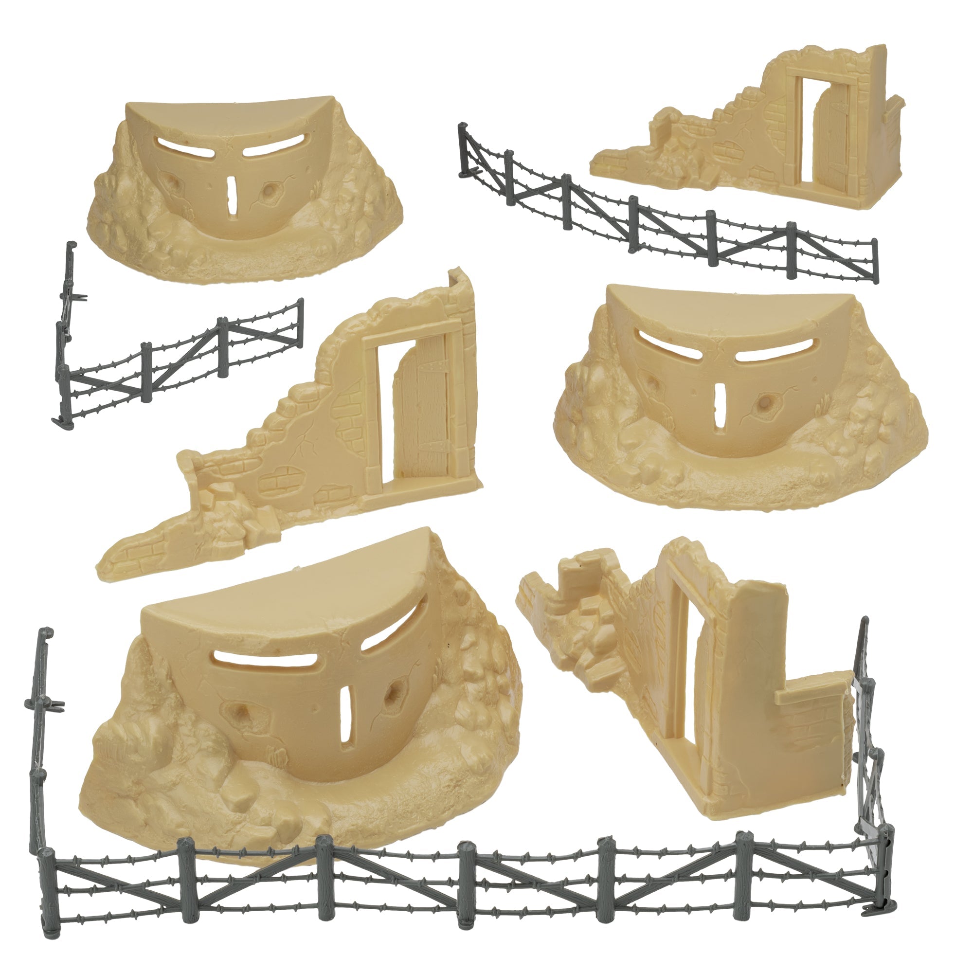 BMC Classic Marx Battleground Tan Plastic Army Men Playset