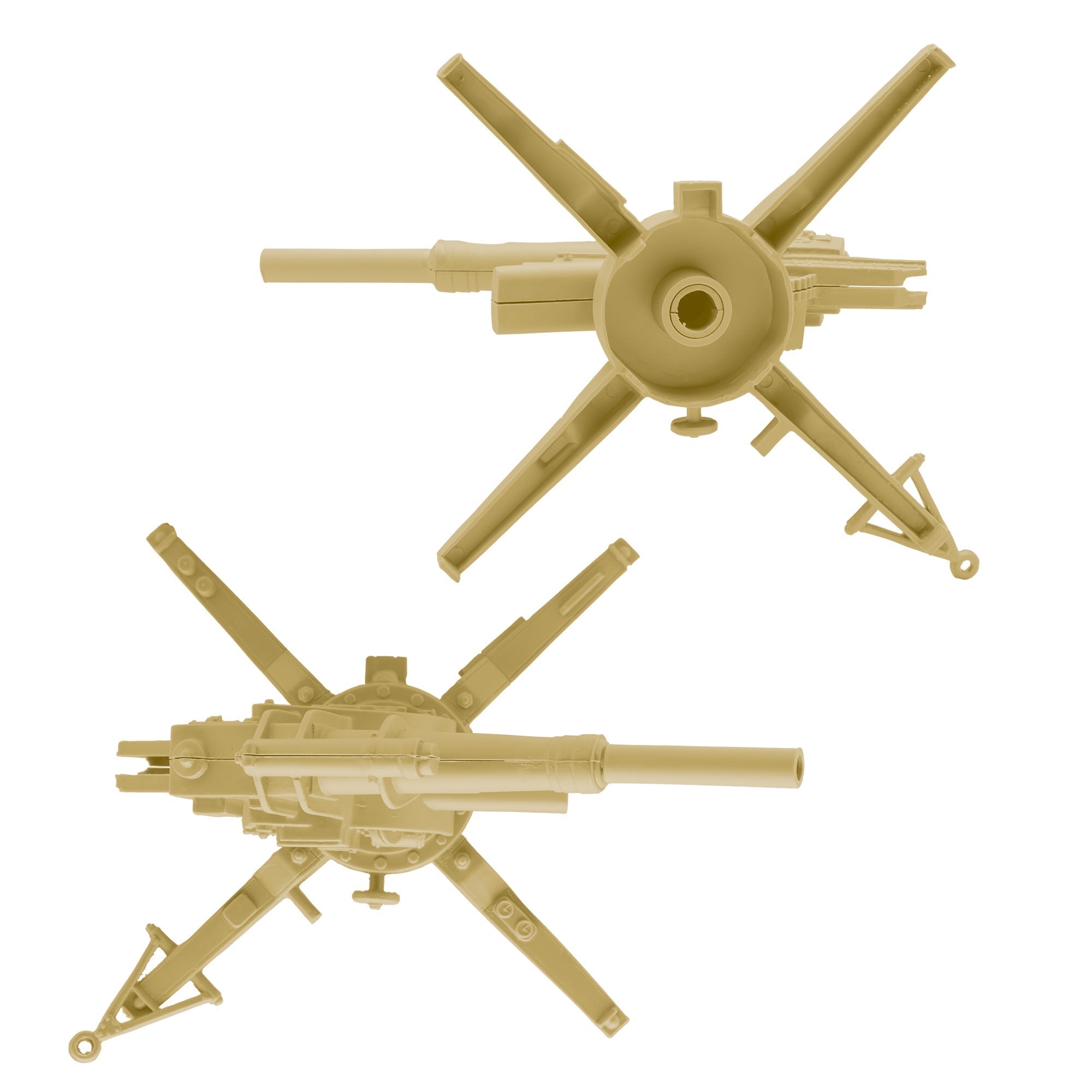 BMC Classic WW2 German 88mm Artillery Tan PLASTIC ARMY Men