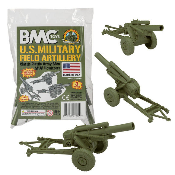 BMC Classic Marx Military HOWITZERS Green Plastic Army Men
