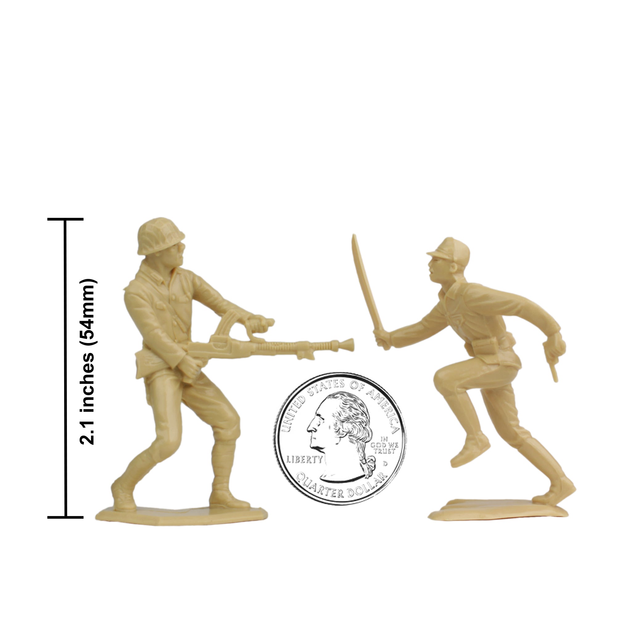 BMC Classic Marx Japanese Plastic Army Men - 32pc WW2 Soldier