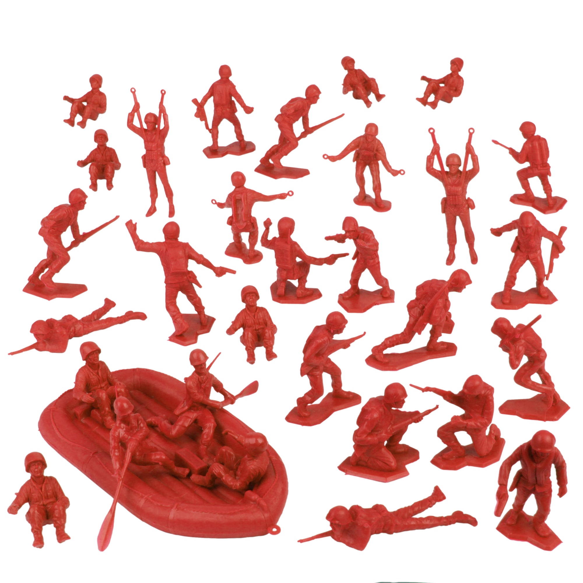 EDWIN レッドプラスチックスタンド 非売品 BMC Marx Plastic Army Men US Soldiers Red WW2 Figures Made in USA
