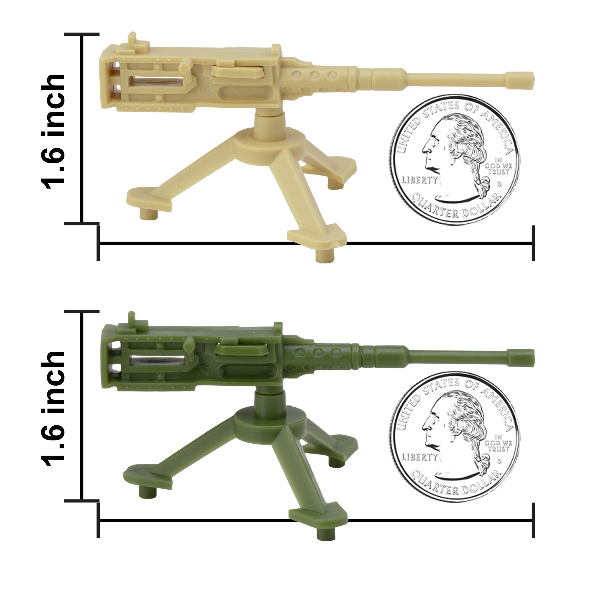 BMC Classic MPC MGs Tan & Green Army Men Accessories US Made – BMC