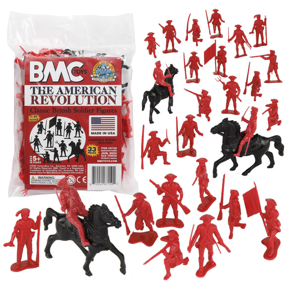 BMC Toys Classic MPC American Revoutionary War British Red Soldier Figures Main