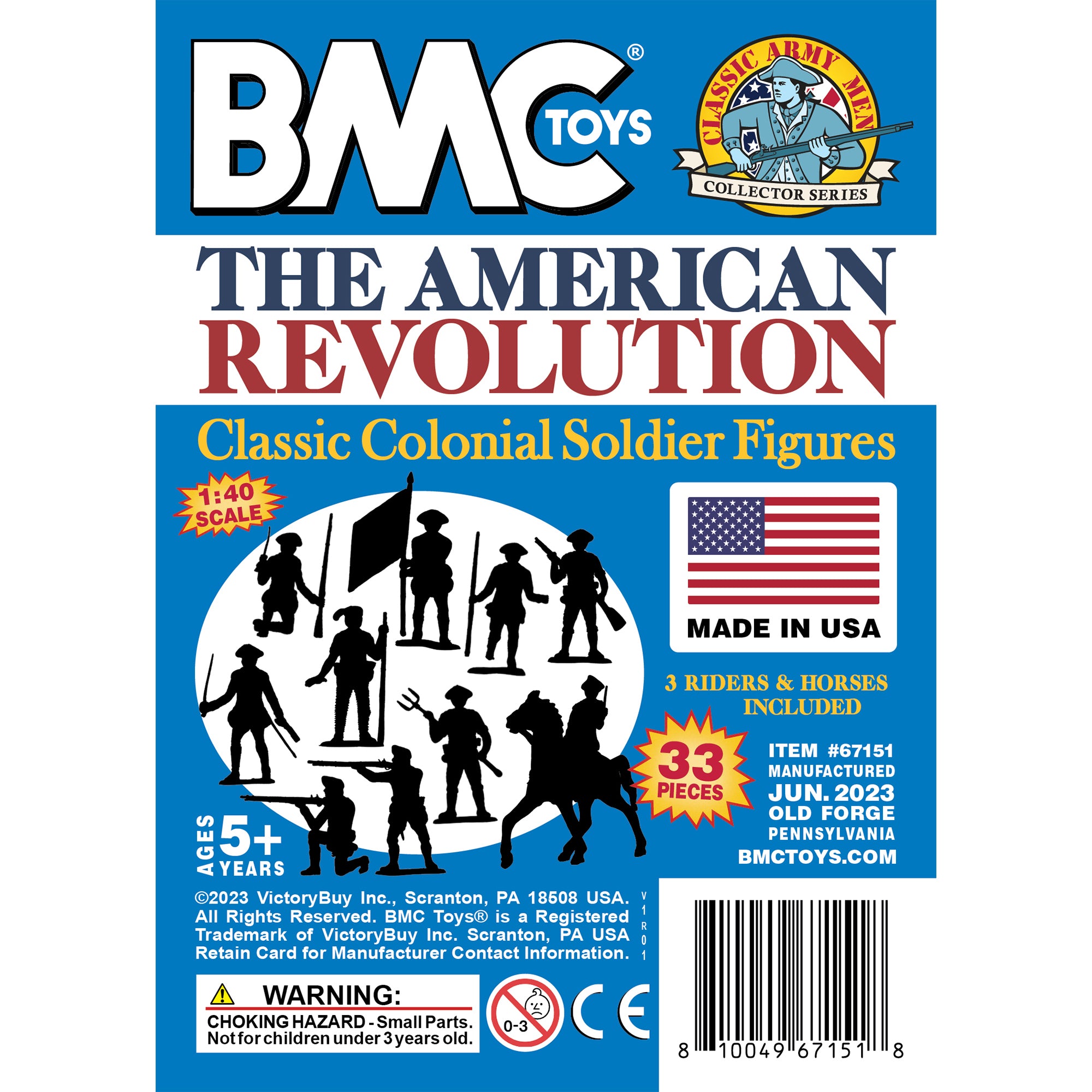 BMC Classic MPC Revolutionary War Soldiers Plastic Army Men Figures – BMC  Toys