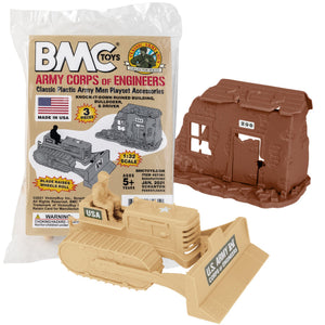 BMC Classic Plastic Army Men Corps of Engineers Bulldozer