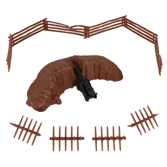 BMC Toys Classic Toy Soldiers Accessory Redoubt Brown Playset Accessories Vignette