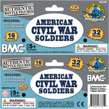 BMC Toys Classic Toy Soldiers American Civil War Powder Blue and Gray Header Card Art
