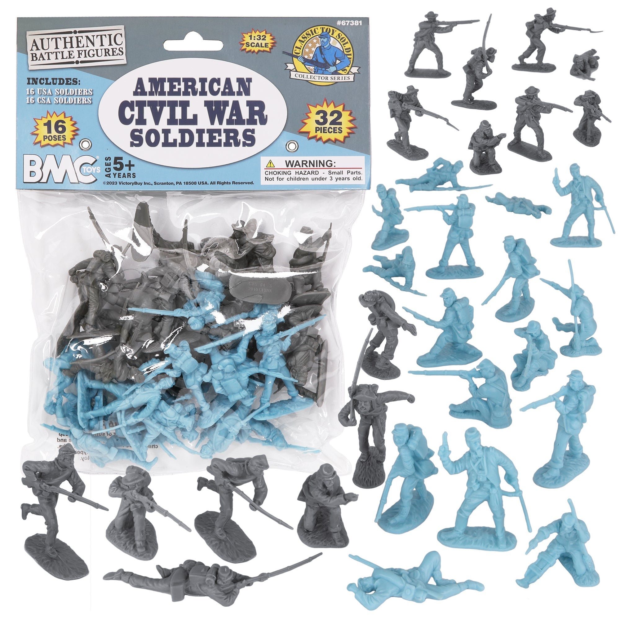 BMC CTS Civil War Battle of Atlanta Blue & Gray Plastic Soldier