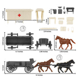 BMC CTS Civil War Ambulance & Supply Wagons Gray Scale