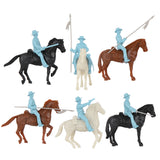 BMC CTS Alamo Light Cavalry Figure Set Powder Blue Close Up View B