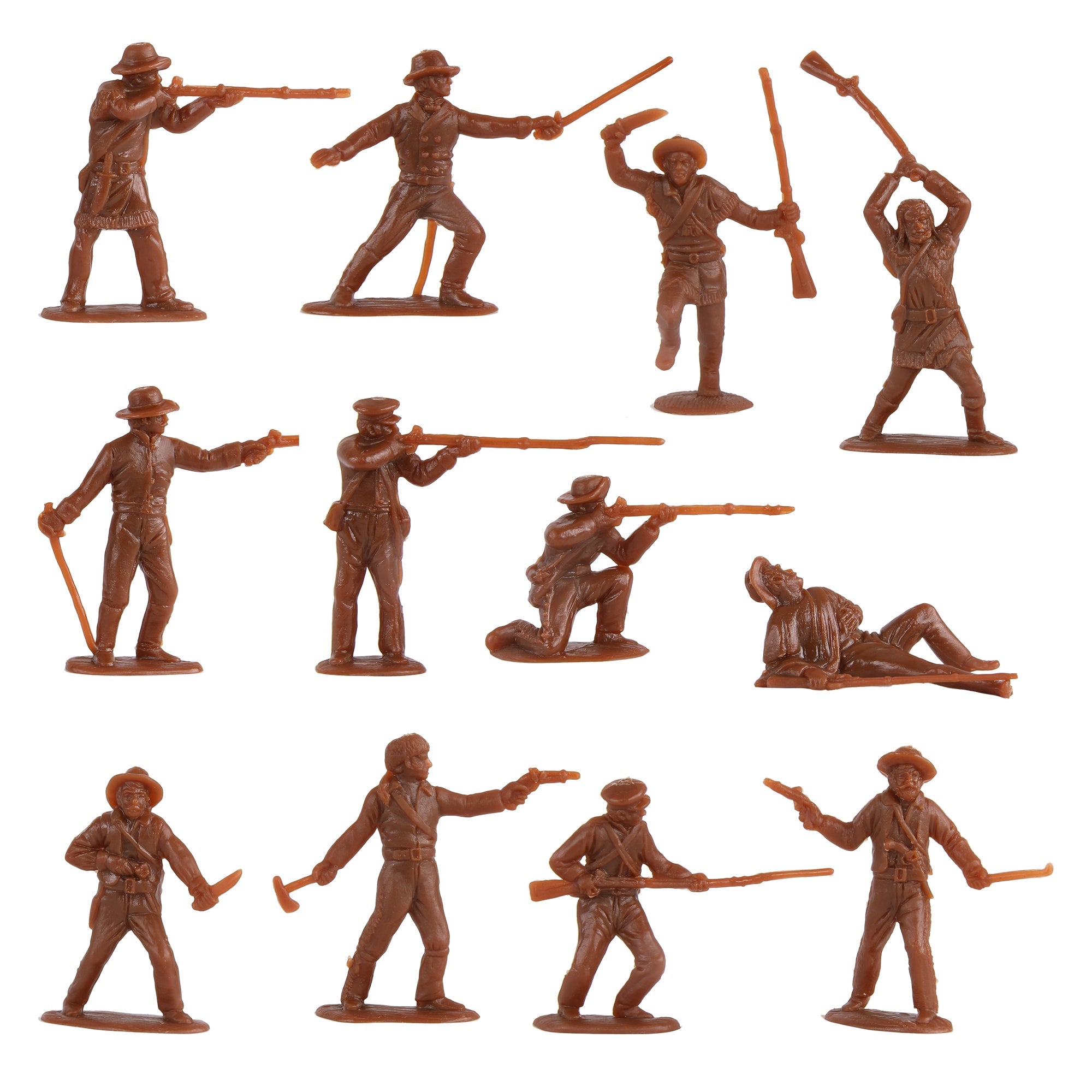 BMC CTS Alamo Texans Last Stand Brown Blue Plastic Army Soldier
