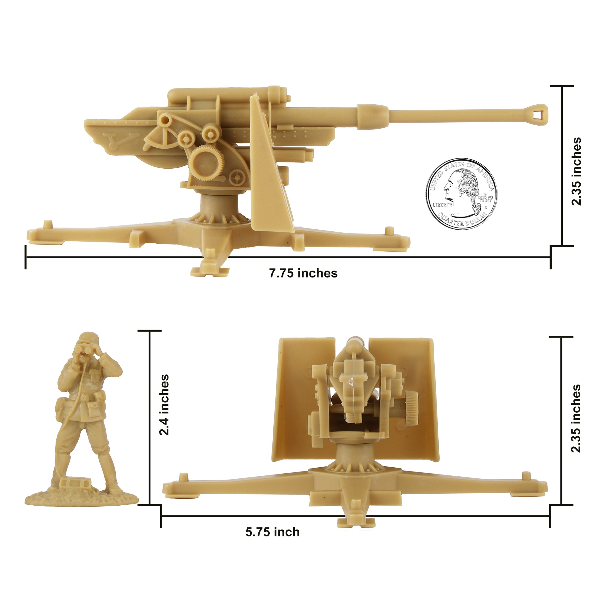 BMC CTS WW2 German Artillery 15pc Tan – BMC Toys