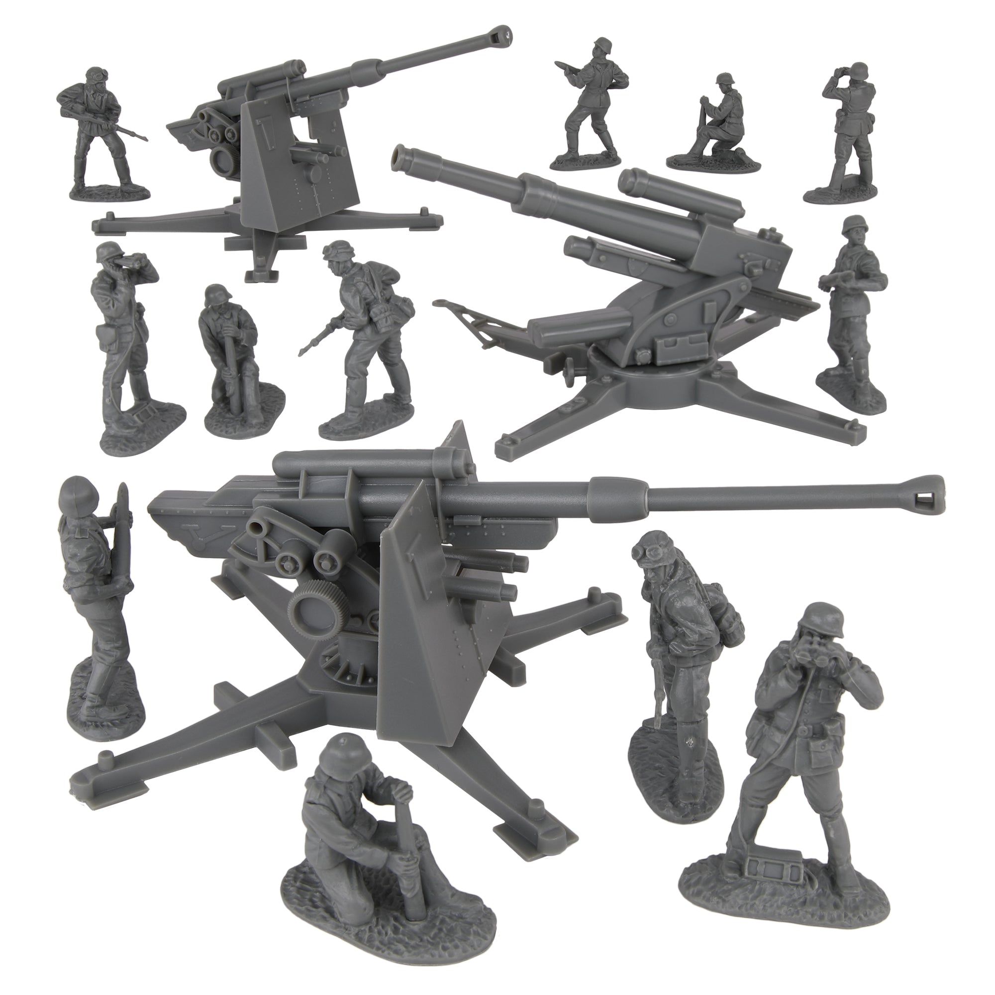 BMC Classic Marx Battleground Brown Plastic Army Men Playset Accessory - BMC Toy