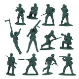 BMC Toys Classic Toy Soldiers WW2 German Assault Support Figures Forest-Green Close Up A Back