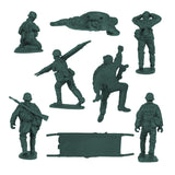 BMC Toys Classic Toy Soldiers WW2 German Assault Support Figures Forest-Green Close Up B Back