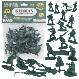 BMC CTS WW2 German Assault Medics Plastic Army Men Forest-Green