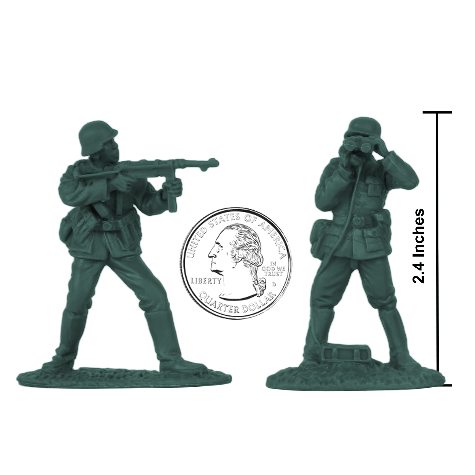 BMC CTS WW2 German Assault Medics Plastic Army Men Forest-Green