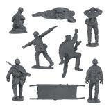 BMC Toys Classic Toy Soldiers WW2 German Assault Support Figures Gray Close Up B Back