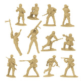 BMC Toys Classic Toy Soldiers WW2 German Assault Support Figures Tan Close Up A Back