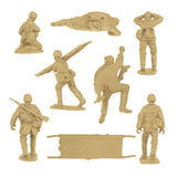 BMC Toys Classic Toy Soldiers WW2 German Assault Support Figures Tan Close Up B Back