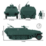 BMC Toys Classic Toy Soldiers WW2 Tank German Panzer Tank Forest-Green Color Scale
