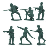 BMC Toys Classic Toy Soldiers WW2 German Infantry Figures Forest-Green Back Close Up