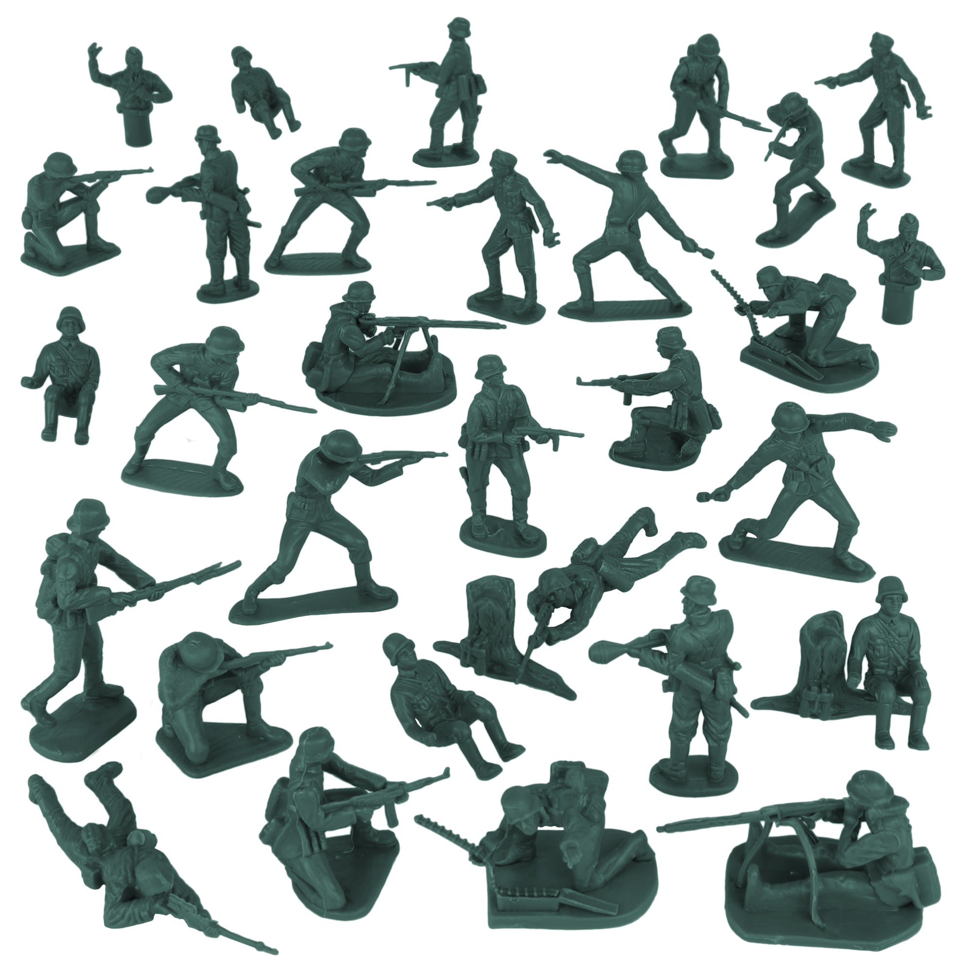 BMC CTS WW2 German Infantry Plastic Army Men 32pc Gray Soldier