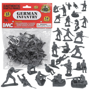BMC Toys Classic Toy Soldiers WW2 German Infantry Figures Figures Gray Main Image