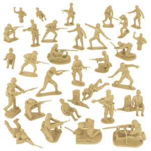 BMC Toys Classic Toy Soldiers WW2 German Infantry Figures Figures Tan Vignette
