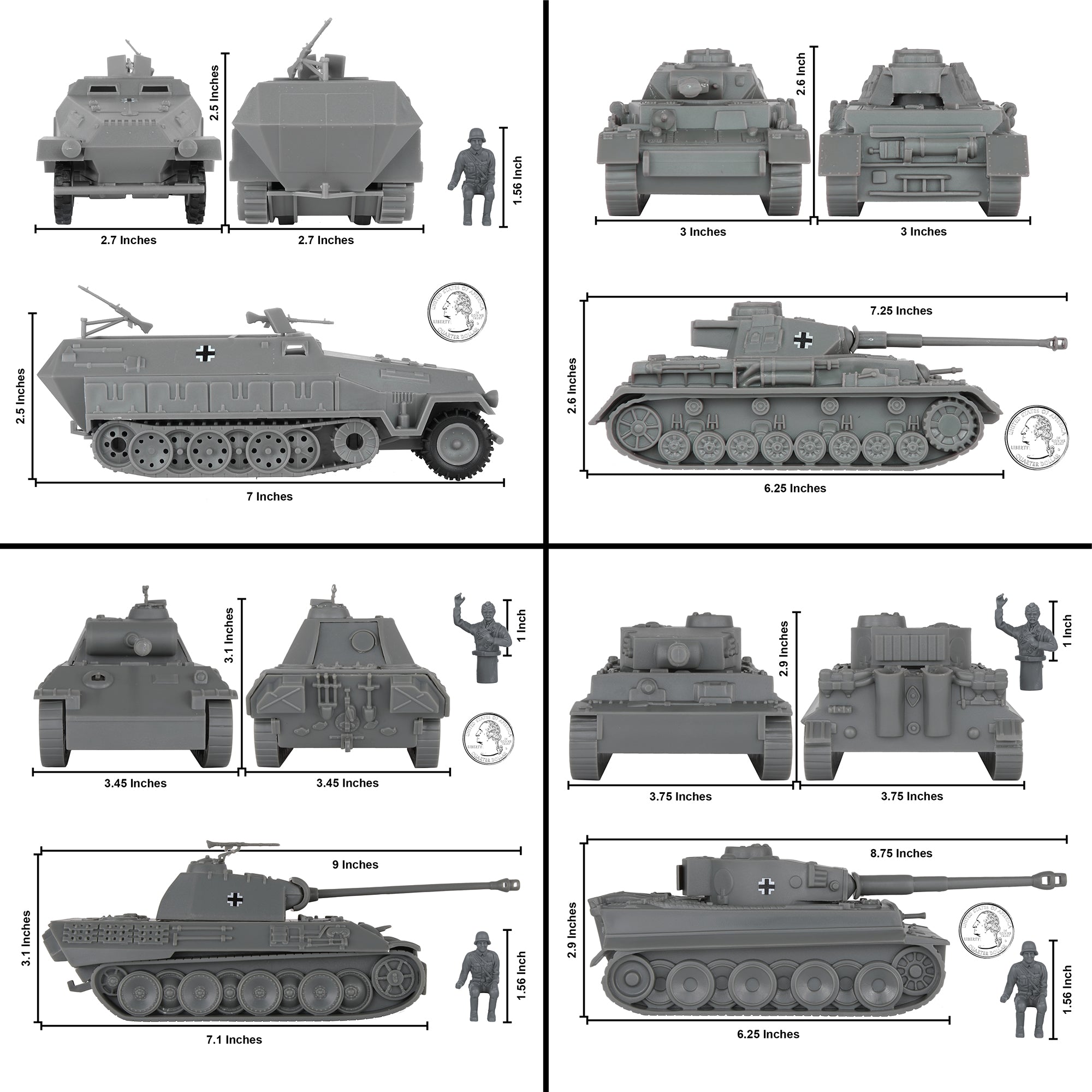 BMC CTS WW2 Battle of the Bulge - Plastic Army Men 130pc Soldier