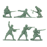 BMC Toys Classic Toy Soldiers WW2 Italian Figures Gray-Green Close Up View