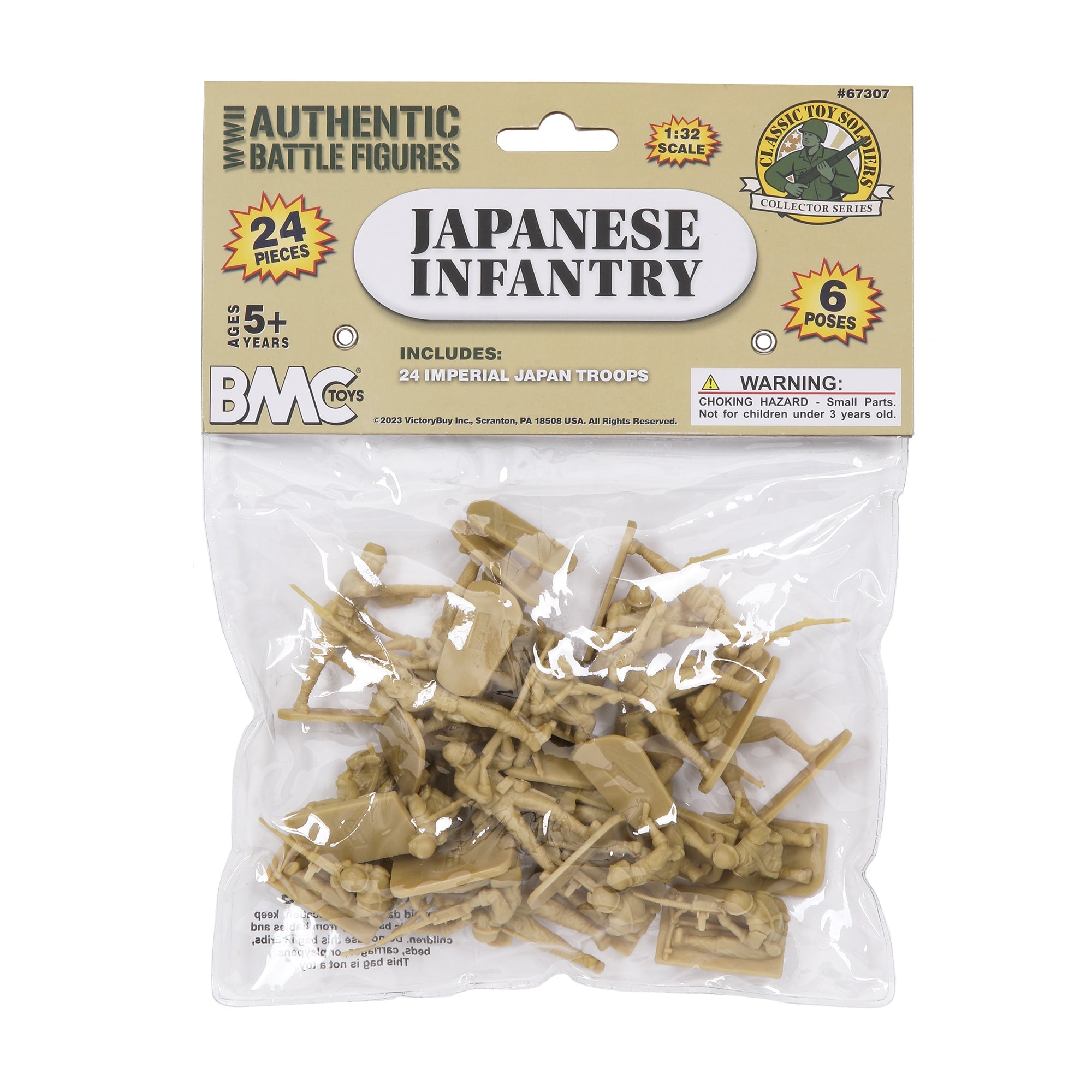 BMC CTS WW2 Japanese Plastic Army Men 24pc Tan Japan Soldier