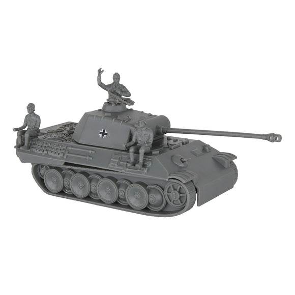 BMC Toys Classic Toy Soldiers WW2 Tank German Panther Tank Tank Gray Vignette