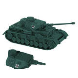 BMC Toys Classic Toy Soldiers WW2 Tank German Panzer Tank Forest-Green Color Long Barrel Vignette