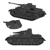 BMC Toys Classic Toy Soldiers WW2 Tank German Panzer Tank Dark Gray Short Barrel Vignette