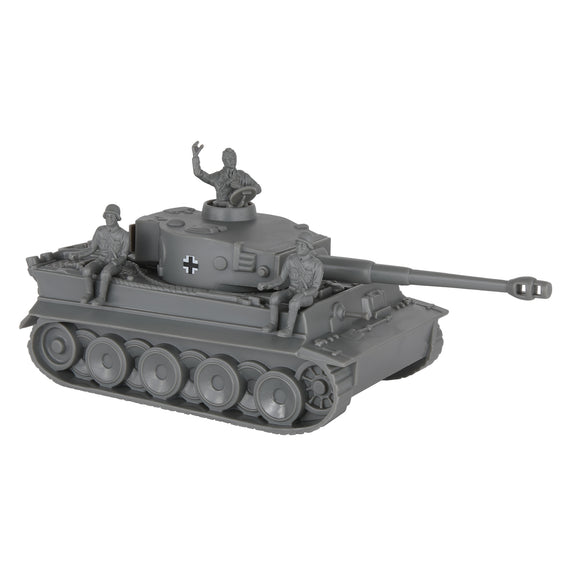 BMC Toys Classic Toy Soldiers WW2 Tank German Tiger Tank Gray Vignette