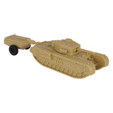 BMC Toys Classic Toy Soldiers WW2 Tank Uk Churchill Crocodile Tank Tan Vignette