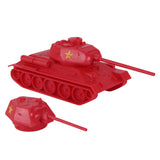 BMC Toys Classic Toy Soldiers WW2 Tank USSR T34 Tank Red Vignette