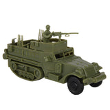 BMC Toys Classic Toy Soldiers WW2 United States M3 Halftrack Vehicle OD Green Vignette