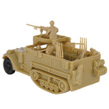 BMC Toys Classic Toy Soldiers WW2 United States M3 Halftrack Vehicle Tan Back View