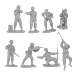 BMC Toys Classic Toy Soldiers WW2 US Soldier Figures Gray Series 2 & Artillery Crew Close Up