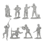 BMC Toys Classic Toy Soldiers WW2 US Soldier Figures Gray Series 2 & Artillery Crew Back Close Up