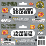 BMC Toys Classic Toy Soldiers WW2 US Soldier Figures Gray  Header Card Art