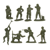 BMC Toys Classic Toy Soldiers WW2 US Soldier Figures OD Green Series 2 & Artillery Crew Back Close Up