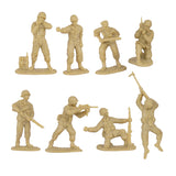 BMC Toys Classic Toy Soldiers WW2 US Soldier Figures Tan Series 2 & Artillery Crew Close Up