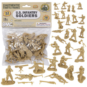 BMC Toys Classic Toy Soldiers WW2 US Soldier Figures Tan Main Image
