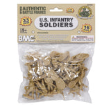 BMC Toys Classic Toy Soldiers WW2 US Soldier Figures Tan Package