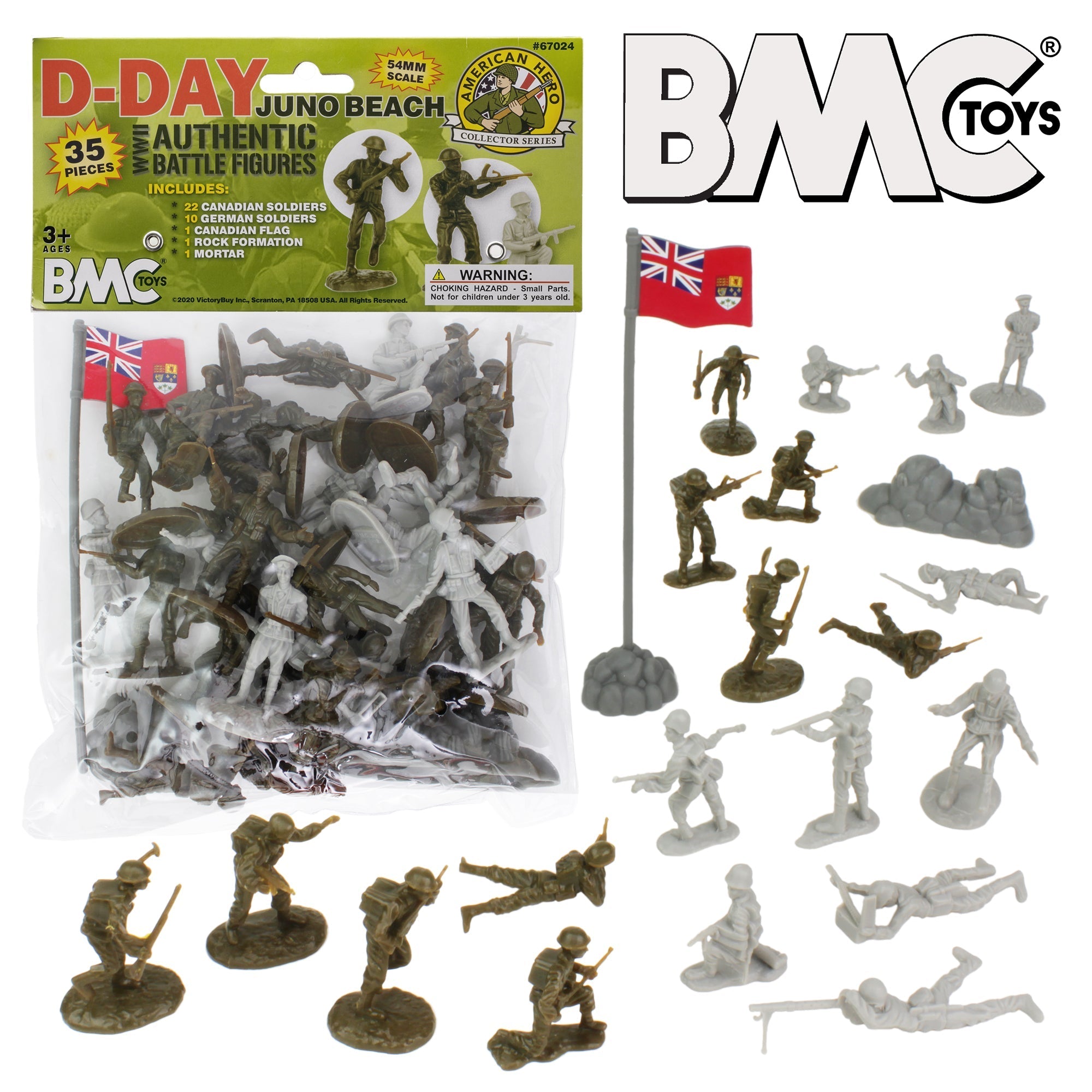 BMC WW2 D-Day Juno Beach Plastic Army Men 35 Canadian German