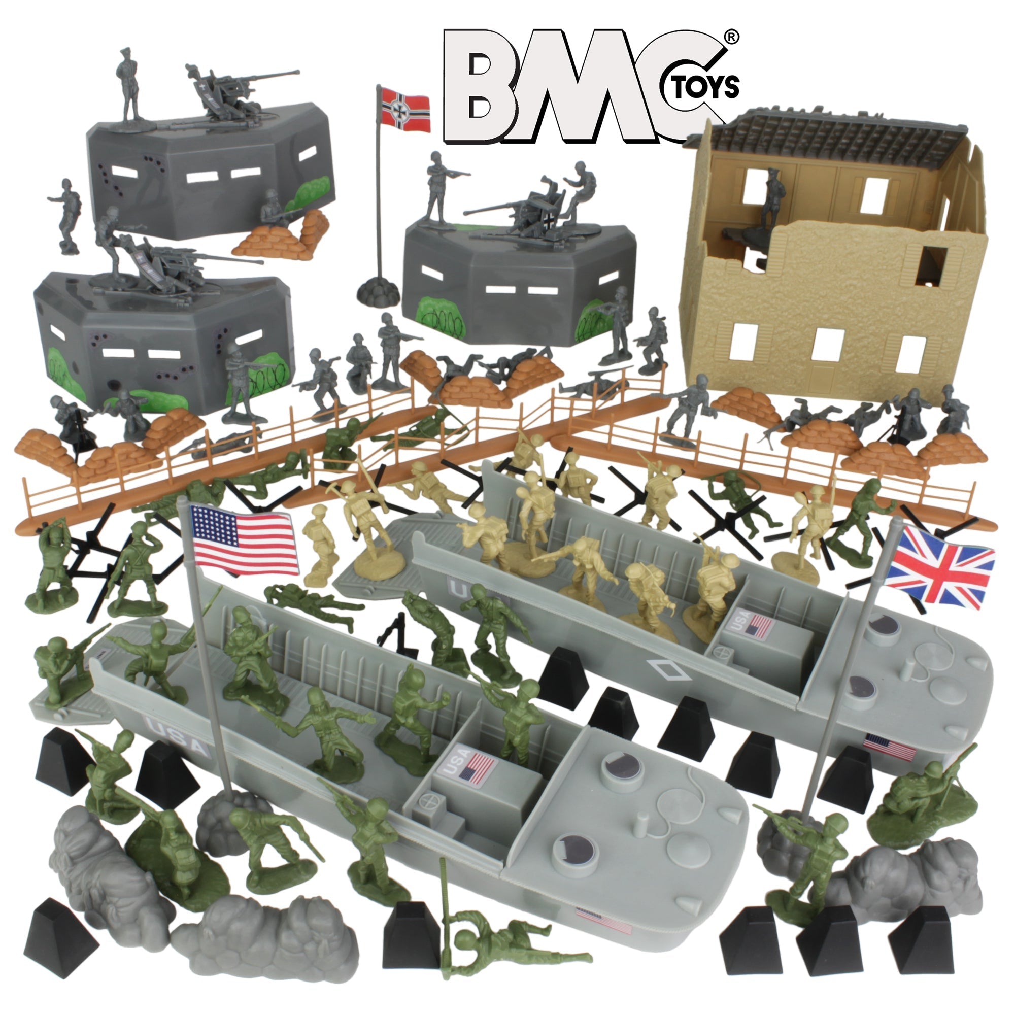 BMC D-Day Plastic Army Men Boxed Playset 110 Pieces – BMC Toys